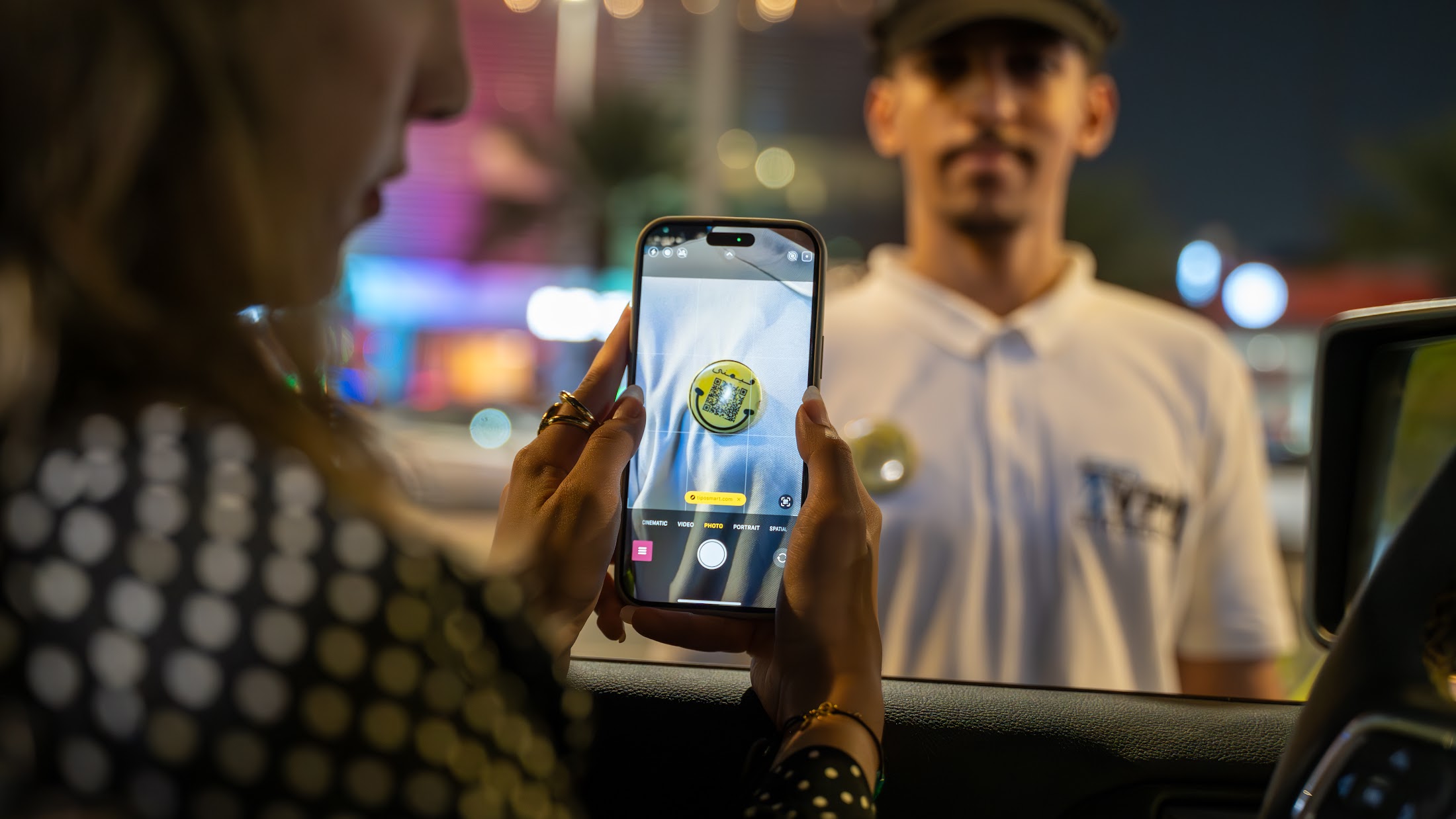A guest scanning a parking ticket on the VPM app