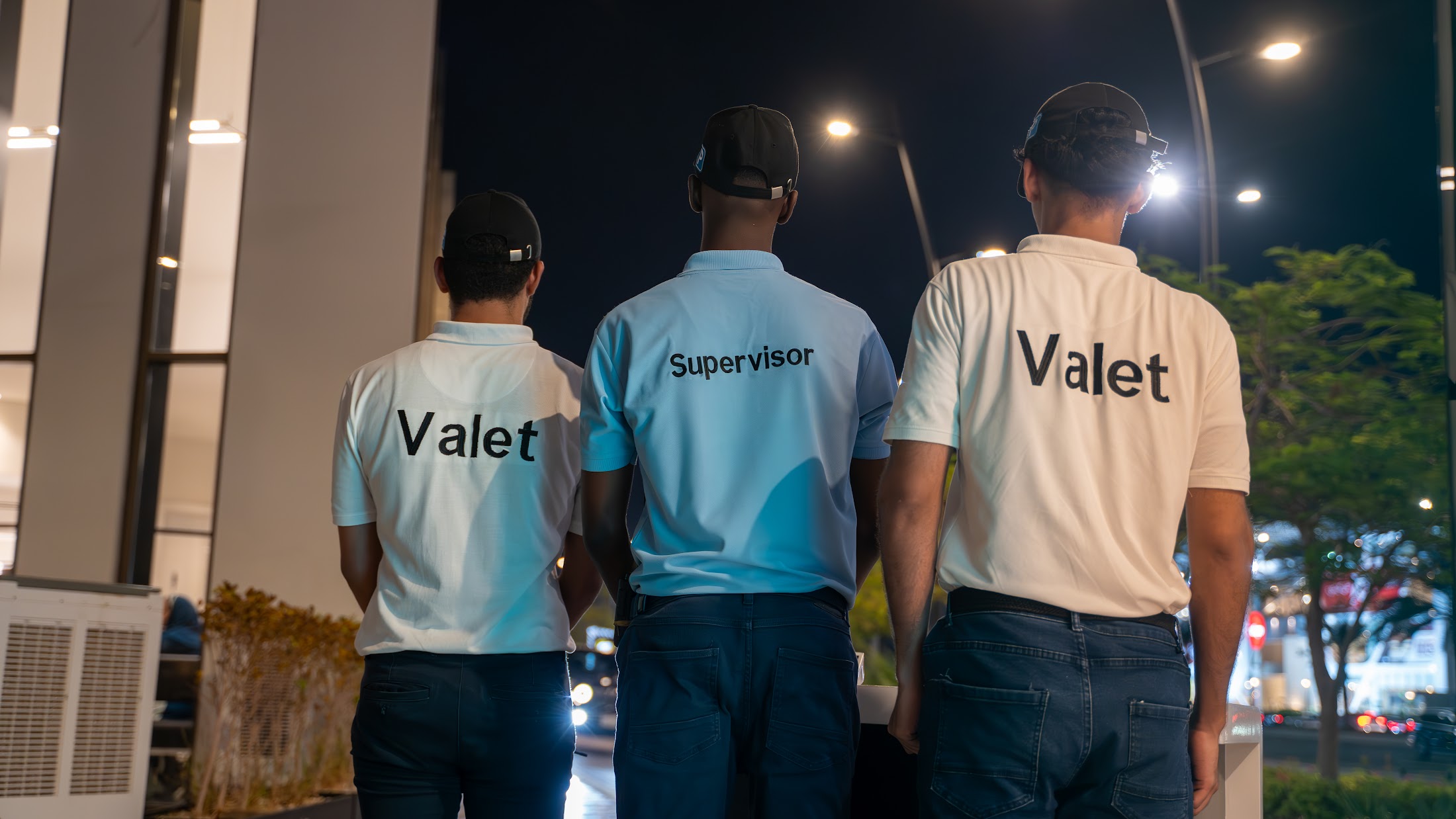 A VPM valet team on station at an event